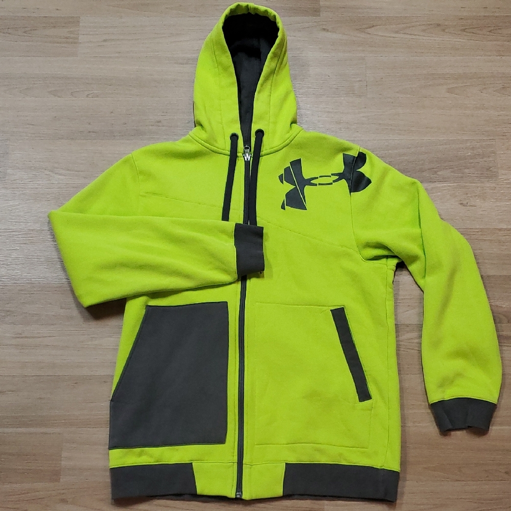 Under Armour Lime Green and Charcoal Hoodie
